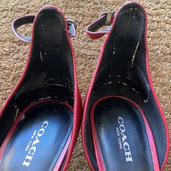Women's Coach Burgundy Heels Size: 7B - Picture 11 of 13